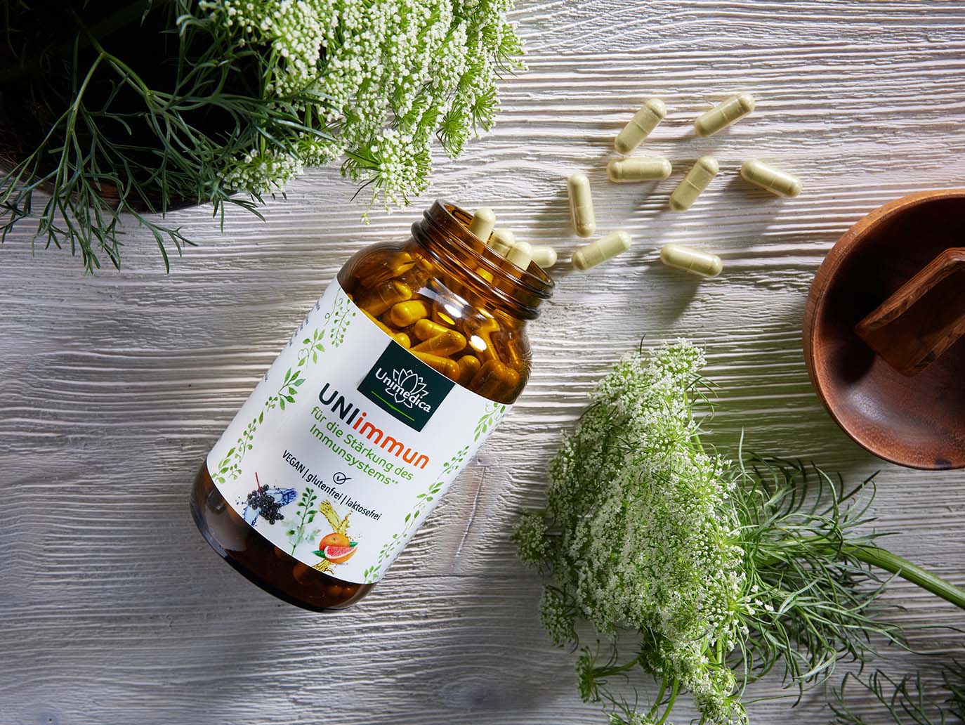 UNIimmun - zur Unterstützung des Immunsystems* - Komplex mit Quercetin, Vitamin C und Zink - 180 Kapseln - von Unimedica